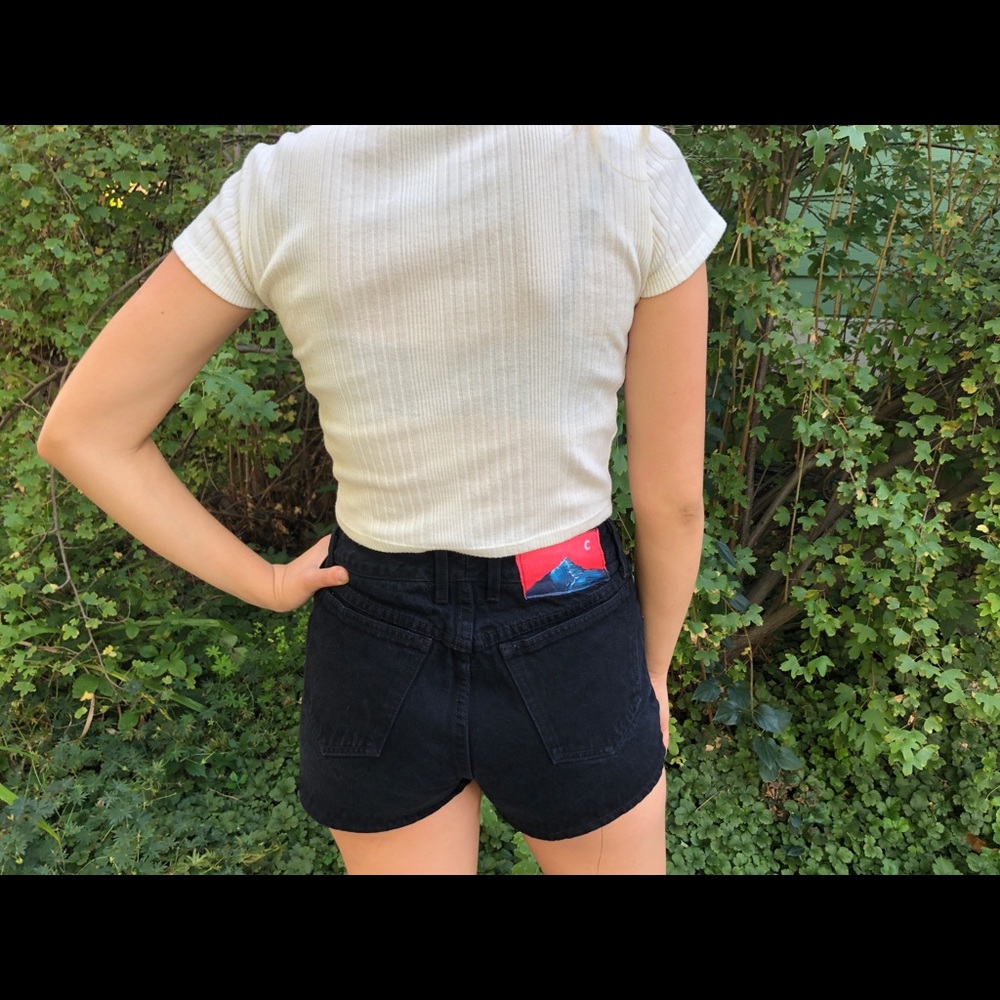 Black Denim shorts